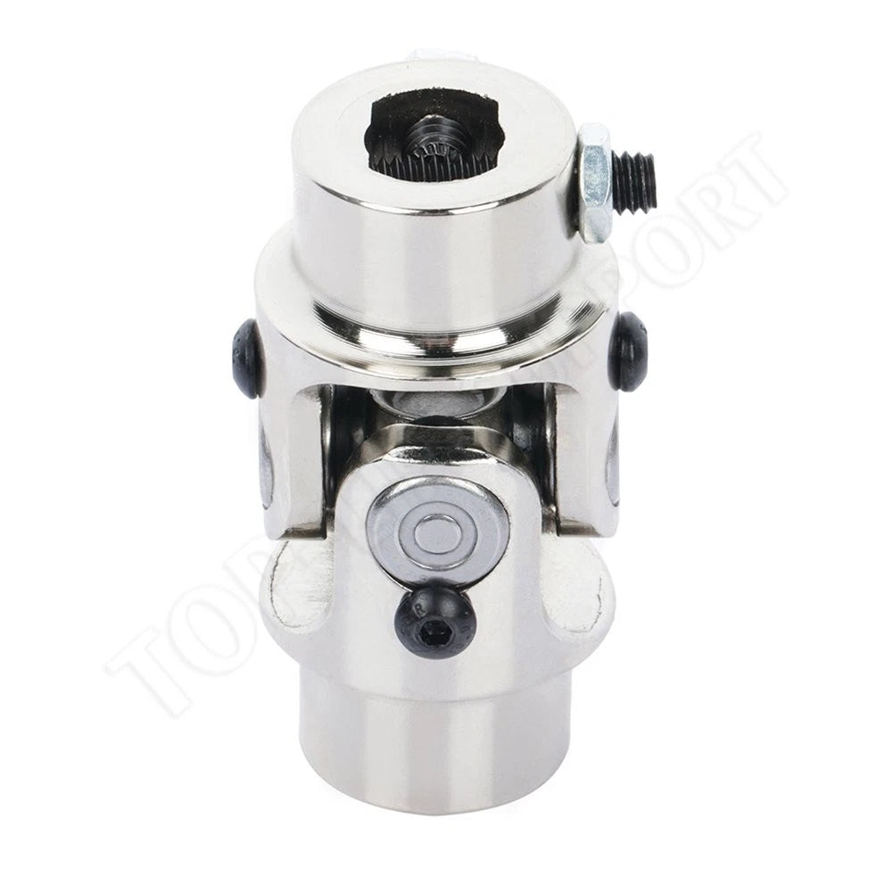 Chrome Universal Steering U-Joint Shaft for 3/4" DD X 13/16-36 Spline