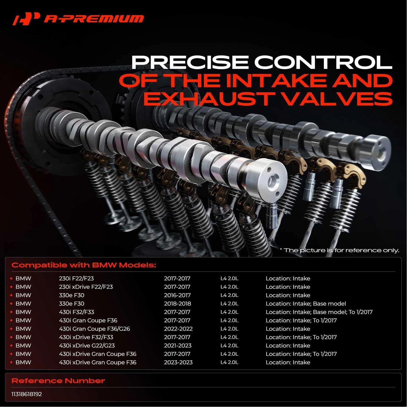 Intake Camshaft for BMW 330e 430i 430i xDrive Gran Coupe 230i (2016–2023)