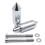 Extended Aluminum Spike Frame Sliders Chrome for Honda CBR600RR (2003–2006)