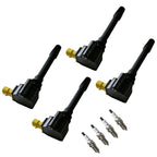 Set of 4 Ignition Coils & Spark Plugs for Fiat 124 Spider (2017–2020)