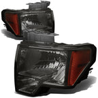 Pair of Smoked Amber Side Headlights for Ford F150 (2009–2014)