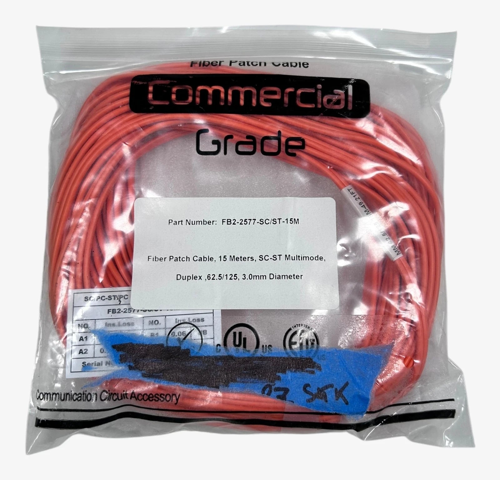 Fiber Patch Cable for FB2-2577-SC/ST (15M)