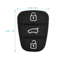 Hyundai 3 Button Key Fob Shell Case Rubber for Replacement ()