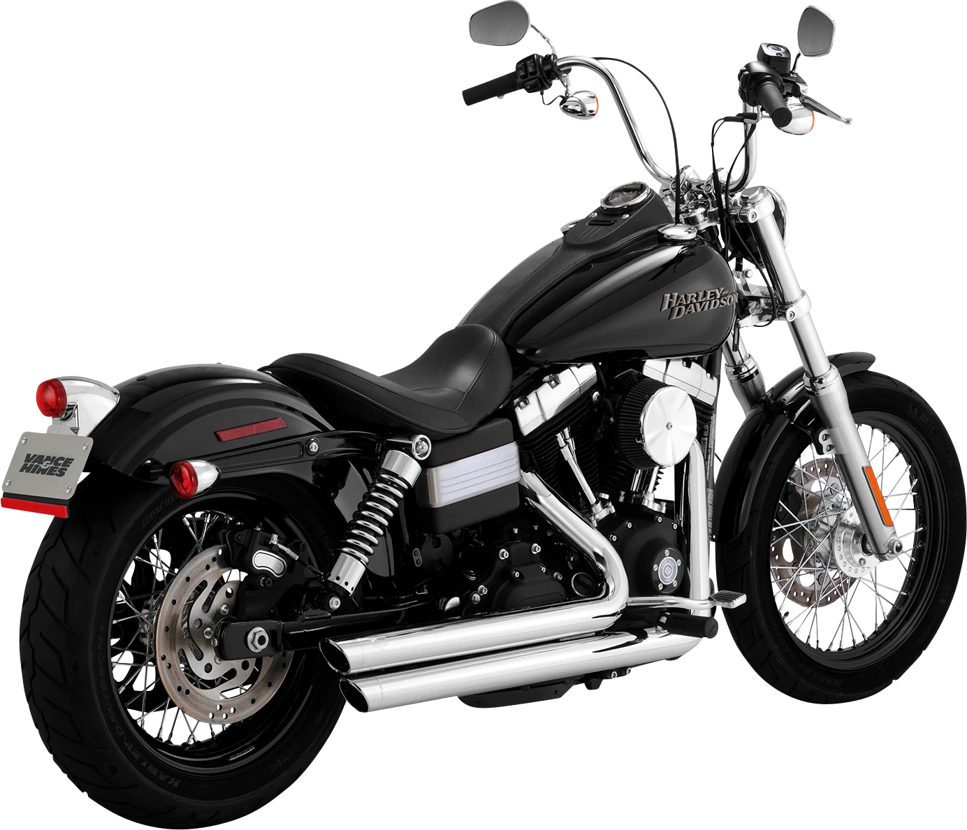 Vance & Hines Big Shots Chrome Exhaust for Harley Dyna Softail (2010–2017)