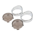 Turn Signal Light Trim Ring Visors Bezels Smoke Lens for Harley Touring Dyna