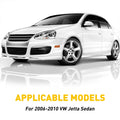 Set of 6 Door Pillar Post Trim for Volkswagen Jetta Sedan (2006–2010) Gloss Black