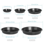 Set of 2 Round Plastic Saucer Plant Trays for Various Sizes (4-10 Inch)