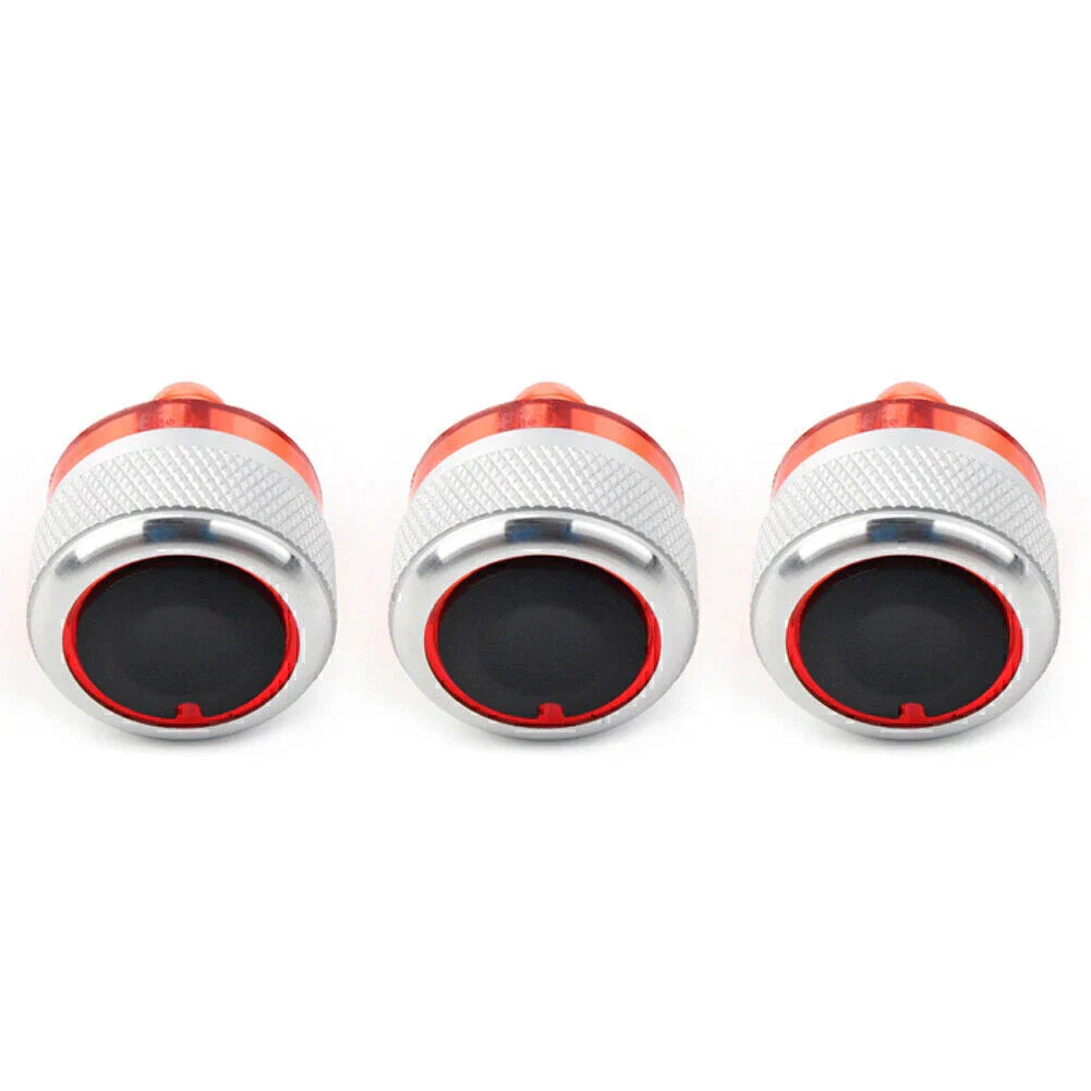 3 x ABS Switch Knob Heater Buttons A/C Covers for Peugeot 206 207 C2 (2000-2015)