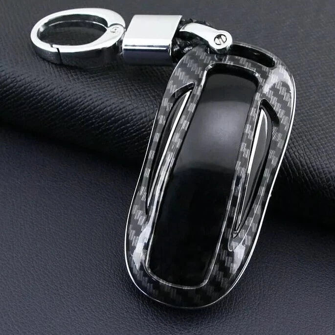 Carbon Fiber Key Fob Cover Case for Tesla Model X (2016–2024)
