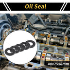Set of 5 Oil Seal Rotary Shaft Seal NBR Rubber 40x75x8mm