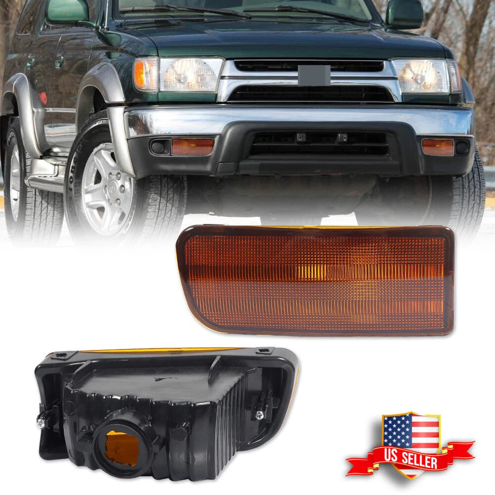 Set of 2 Front Bumper Turn Signal Lights for Toyota 4Runner (1999–2002) Amber Lens