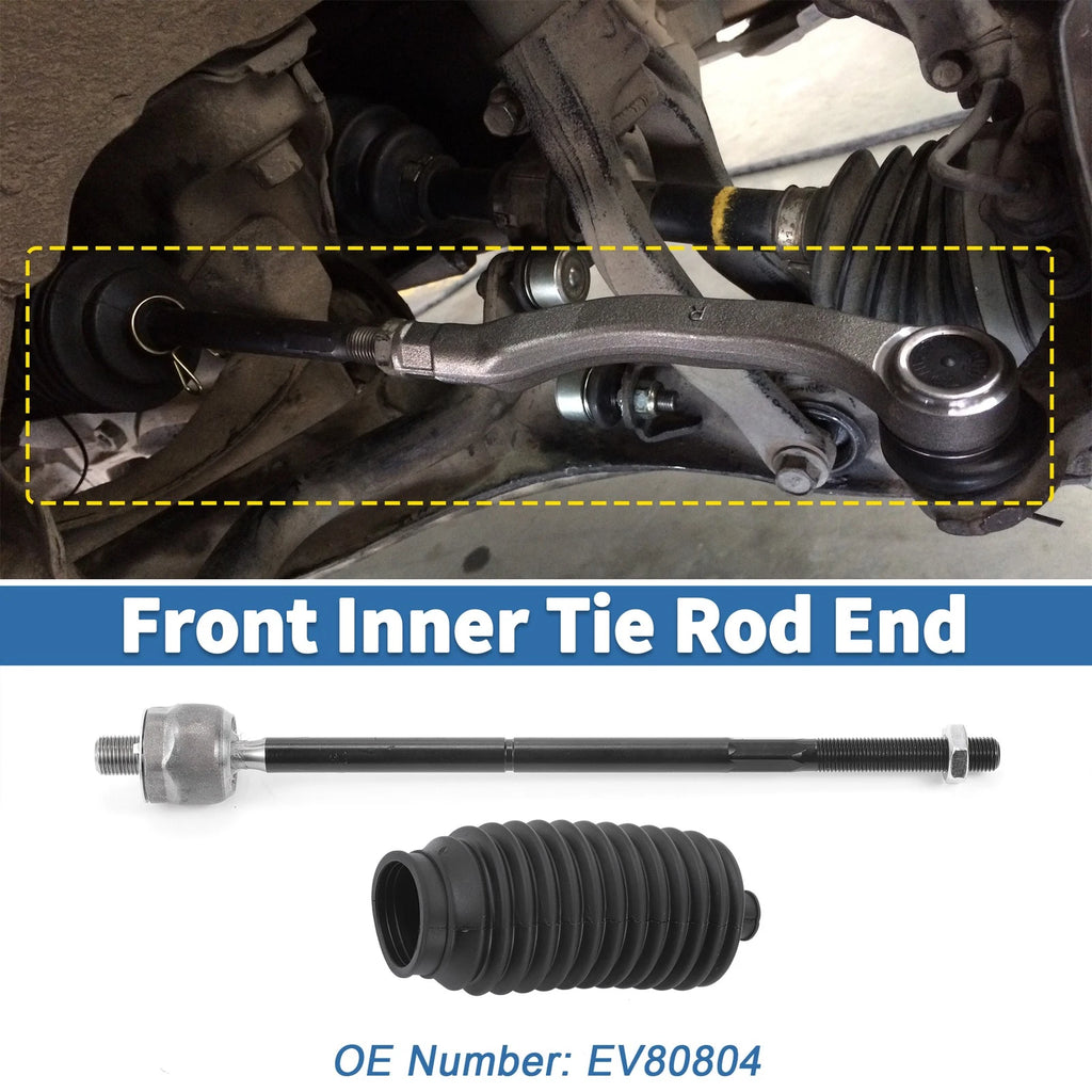 Set of 4 Front Inner Tie Rod End Links for Ford Mustang (2005–2010) No.EV80804