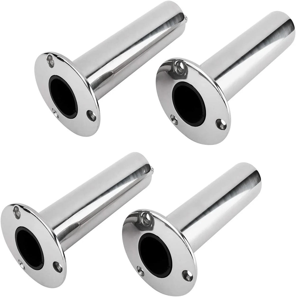 4 Pack Fishing Rod Holders for Boat (90 Degree, Stainless Steel 316)