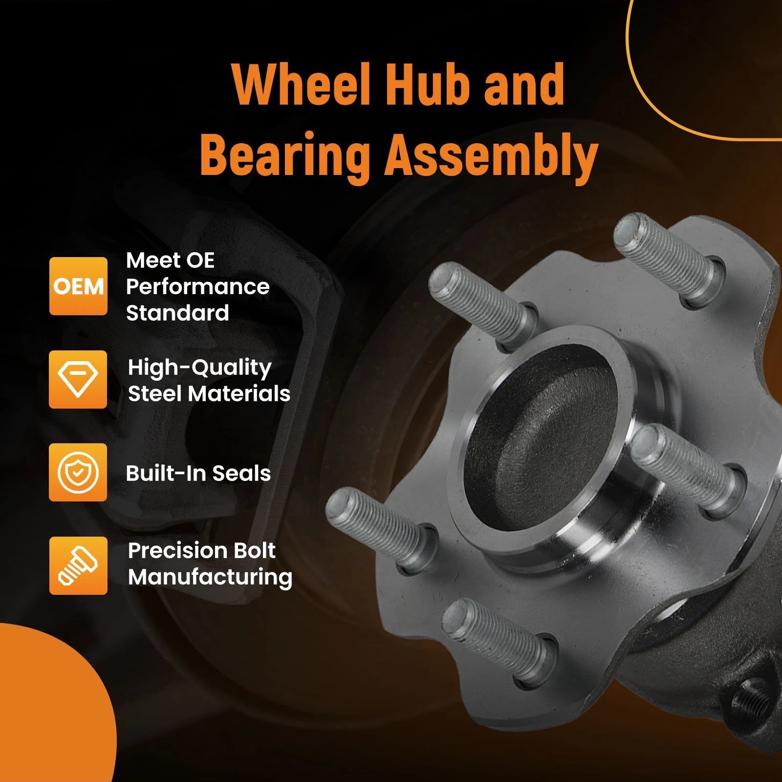 Rear Wheel Hub & Bearing Assembly for Nissan Rogue (2014–2019)
