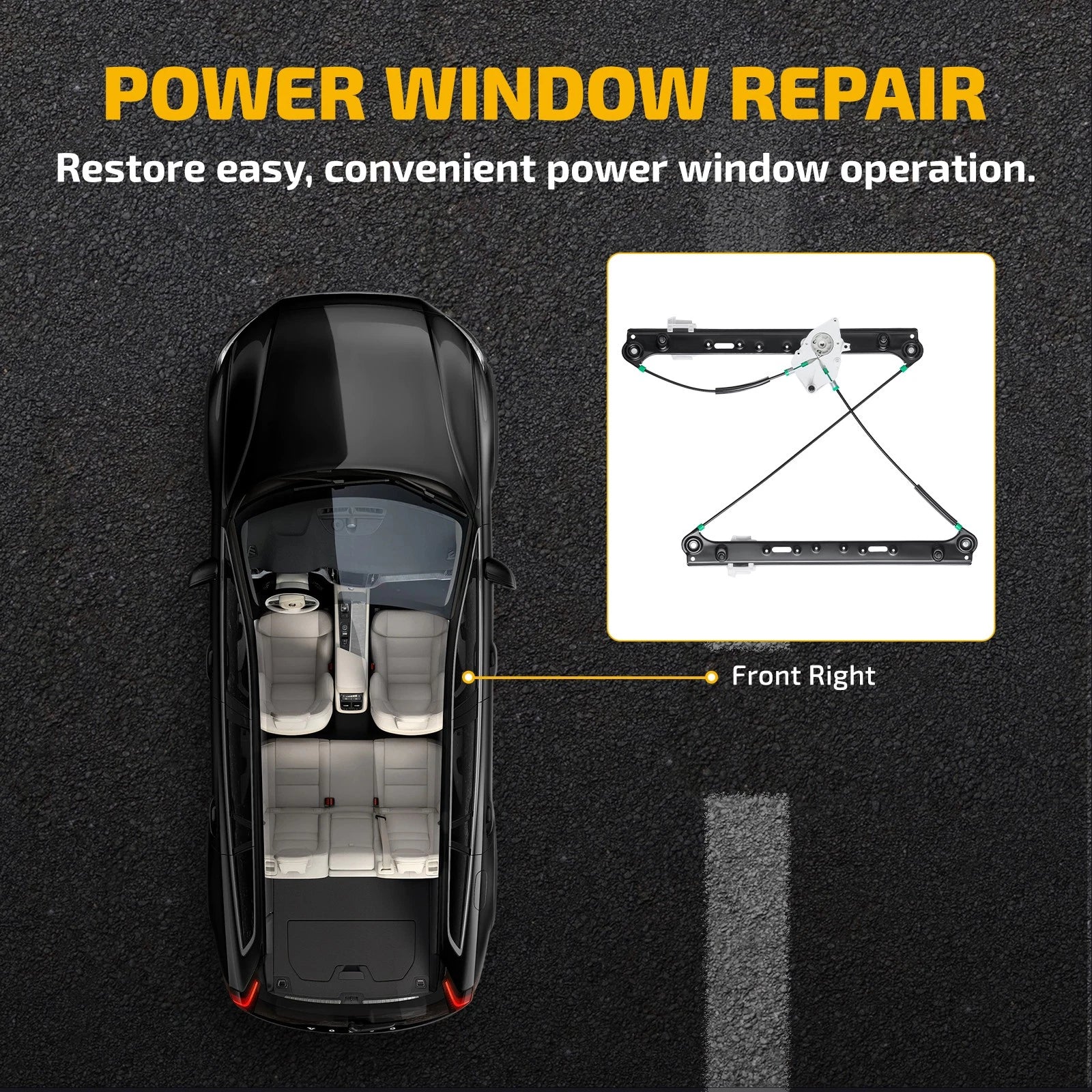 Power Window Regulator for Expedition Navigator (2007–2017) Front Right