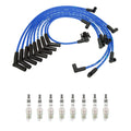 NGK Wire Set & 8 Iridium IX Spark Plugs Kit for Ford F-250 F-350 (1980–1996)