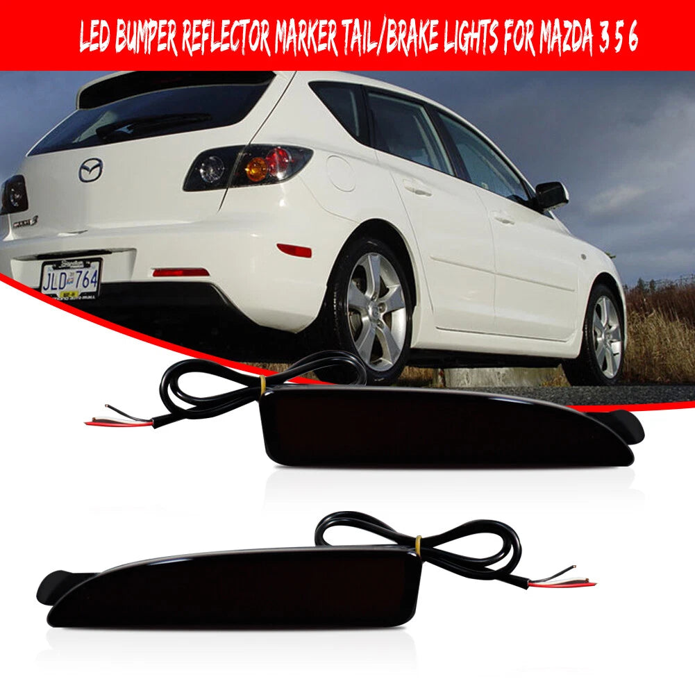 LED Rear Bumper Side Marker Signal Lights for Mazda 3 Sedan (2004–2008)