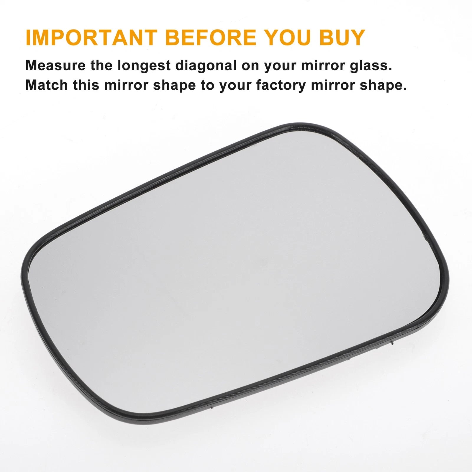 Left Side Heated Convex Mirror Glass for Ford Fiesta Fusion (2011–2018)