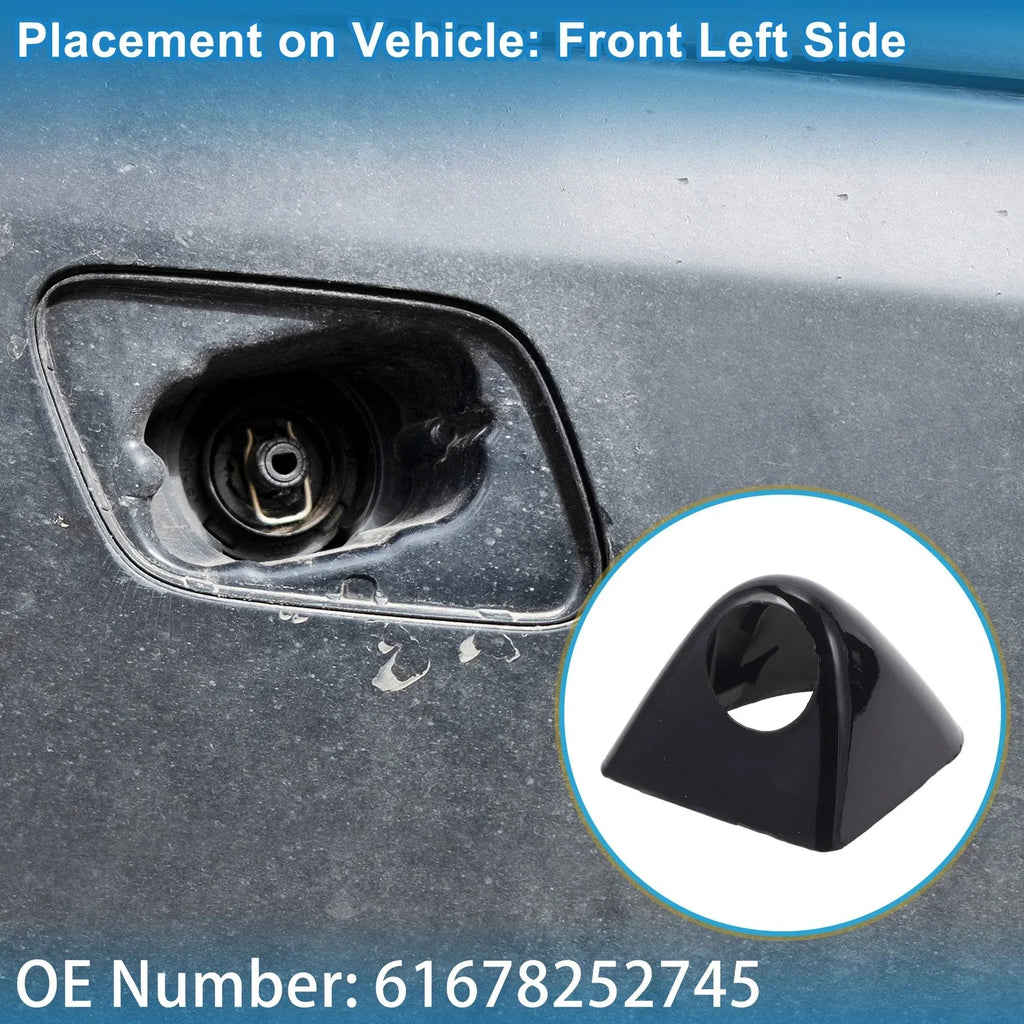 Front Left Washer Nozzle Cover Cap for BMW X5 (2000-2003) Black