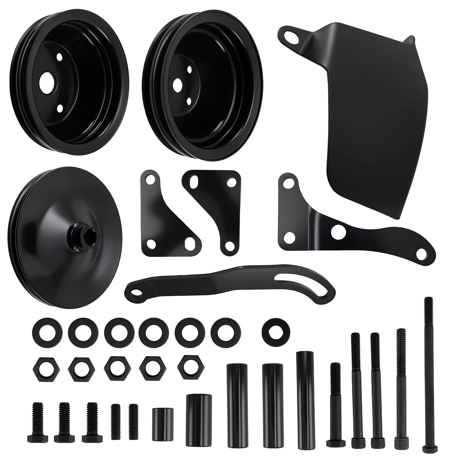 LWP Steel Pulley Kit for Small Block Chevy Motors (Complete)