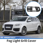 Fog Light Grill for Audi Q7 (2007–2015) No. 4M0807682T Black Silver Tone