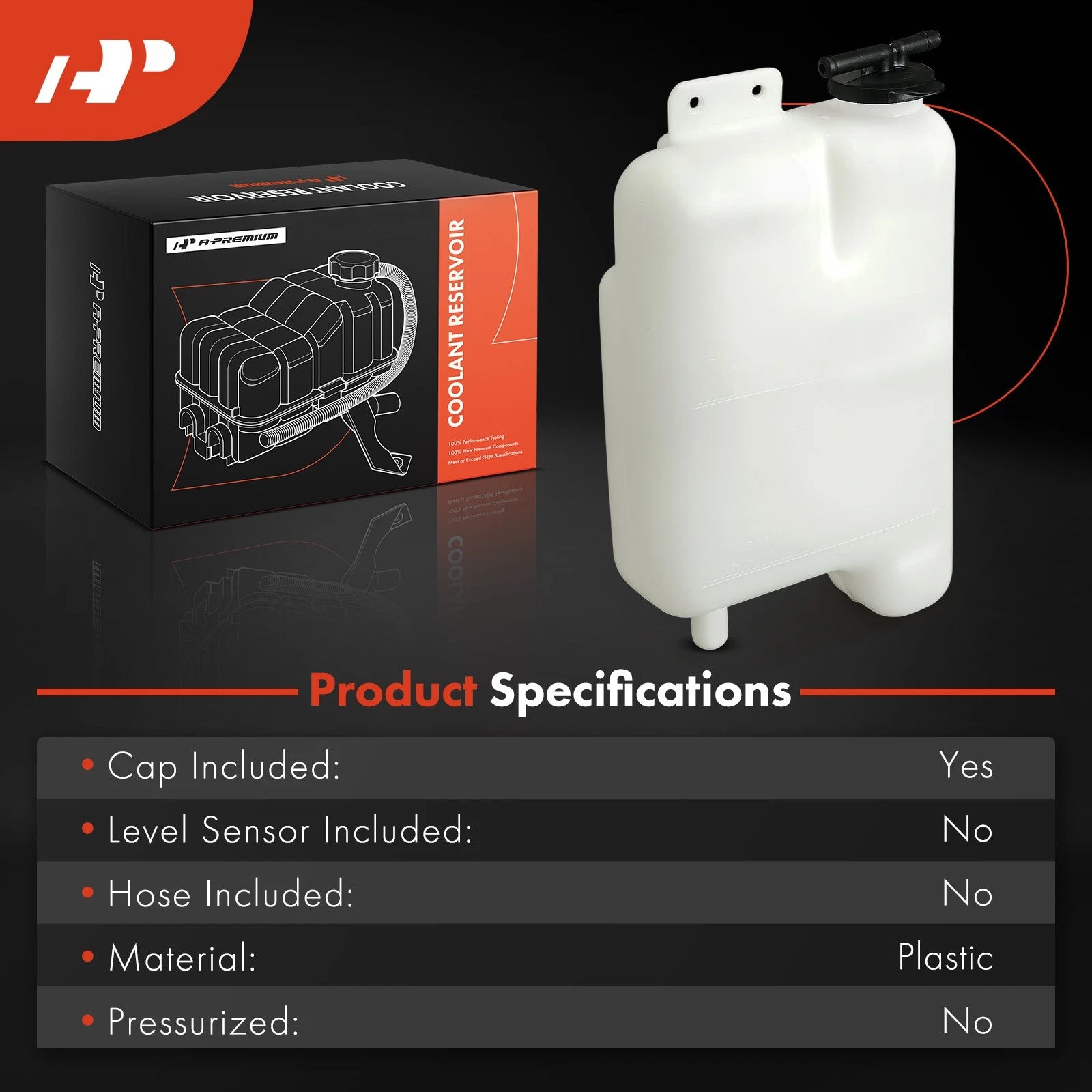 Front Engine Coolant Reservoir with Cap for Toyota 4Runner 1984-1987