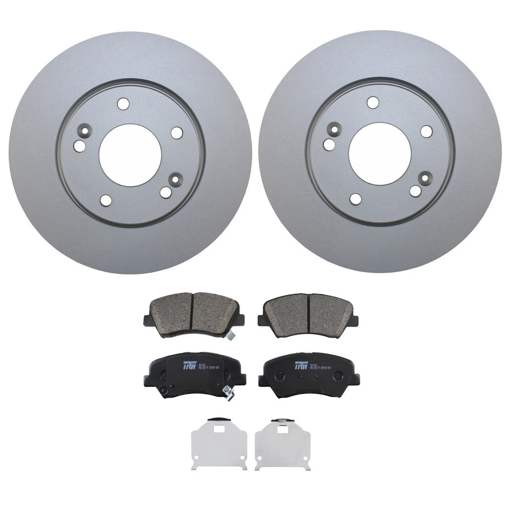 Front Brake Kit 280mm Rotors TRW Ceramic Pad for Elantra Veloster Forte Koup (2011–2019)