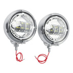 4-1/2" Chrome Auxiliary Fog Lights & Housing for Harley Davidson