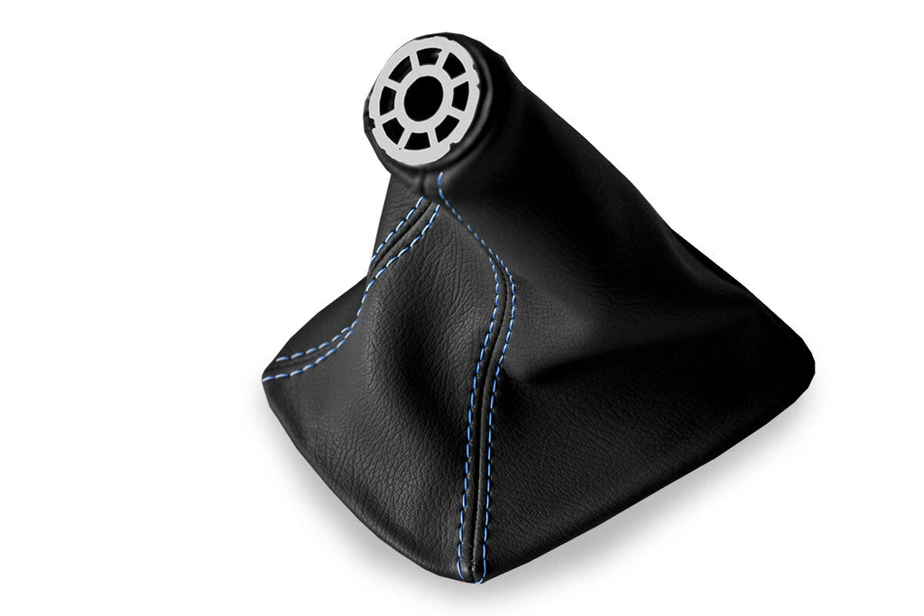 Leather Manual Shift Boot Cover for Toyota Celica (2000–2005) Blue Stitch
