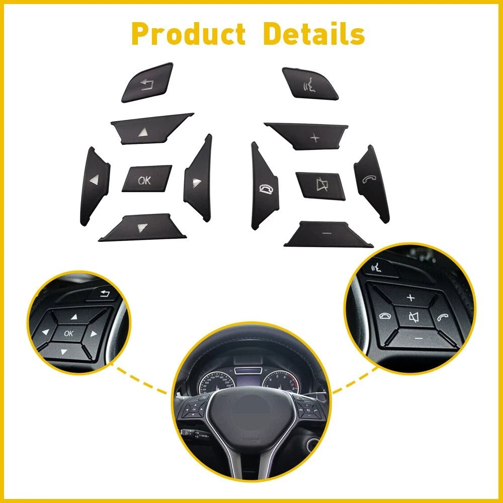12x Steering Wheel Switch Button for Mercedes E-Class C-Class (2009–2016)