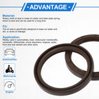 2X Oil Seal Rotary Shaft Seal FKM Rubber 55x68x8mm for Various Models