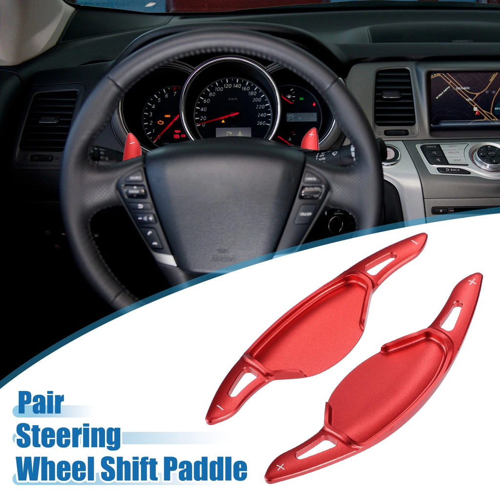 Set of 2 Steering Wheel Shift Paddle Covers for Nissan Altima (2019–2021) Red