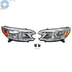 Halogen Headlight Pair for Honda CR-V (2012–2014) Chrome Housing