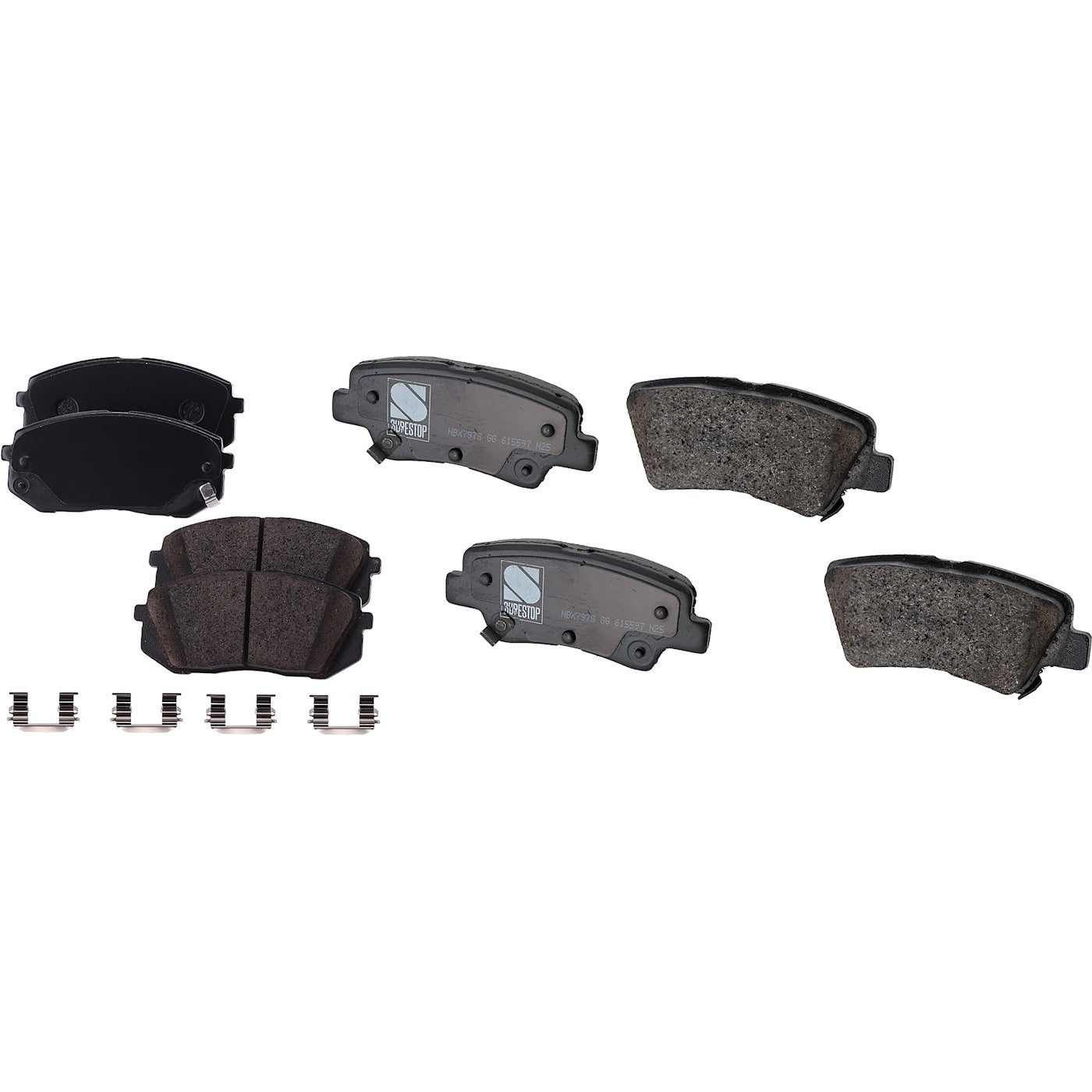 Set of 4 Brake Pads for Hyundai Sonata Kia Optima (2017–2019)
