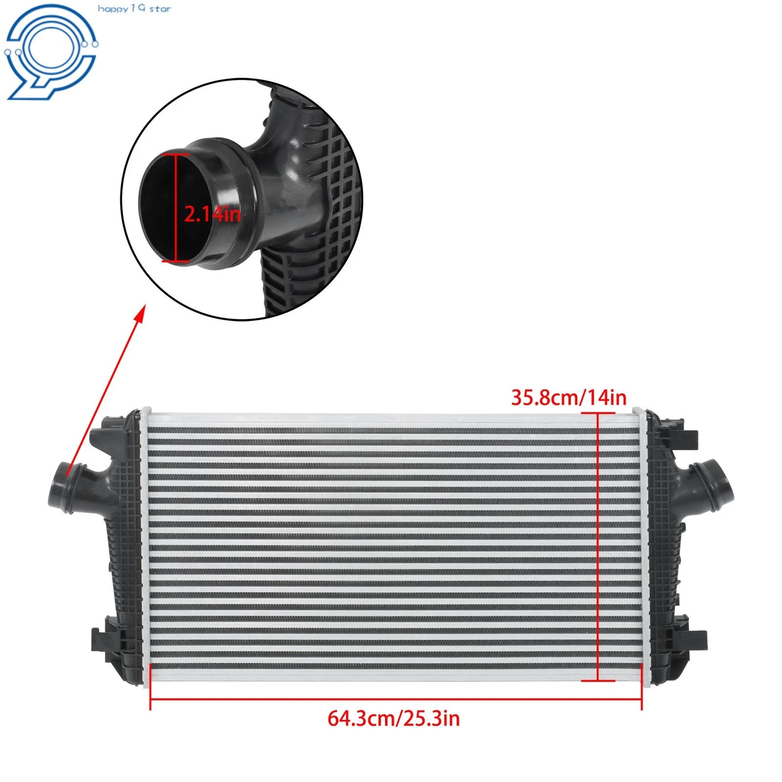 Intercooler for Buick Regal Chevy Malibu (2013–2015) 2.0L