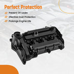 Black Aluminum Valve Cover with Gasket for Honda Civic 1.5L (2016–2024) 123105AAA01