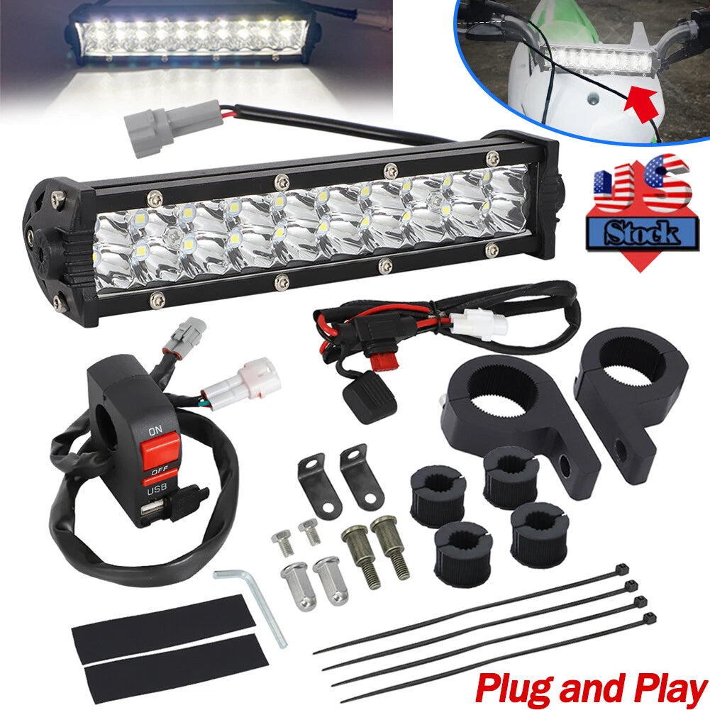 LED Headlight Light Bar Kit for Yamaha YZ250F YZ450F YZ250FX YZ450FX (2014–2023)