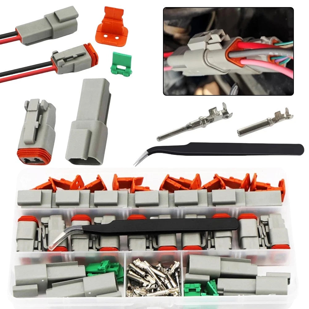 Set of 10 Gray Waterproof Wire Connectors for Car RV Truck Wiring 2216AWG