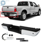 Chrome Rear Step Bumper with Sensor Hole for Ford F-250 F-350 (2008–2016)