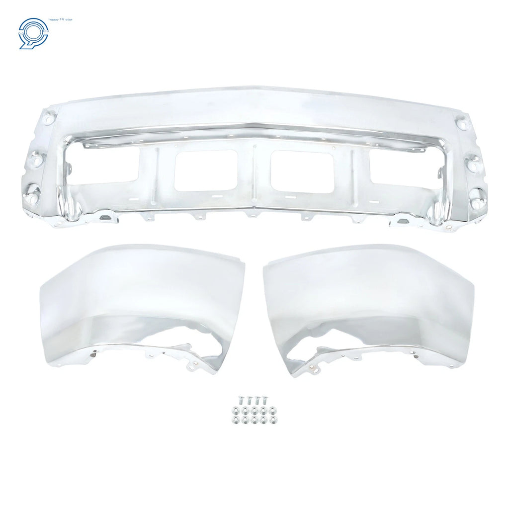 Chrome Split Front Bumper for Chevy Silverado 1500 (2014-2015)