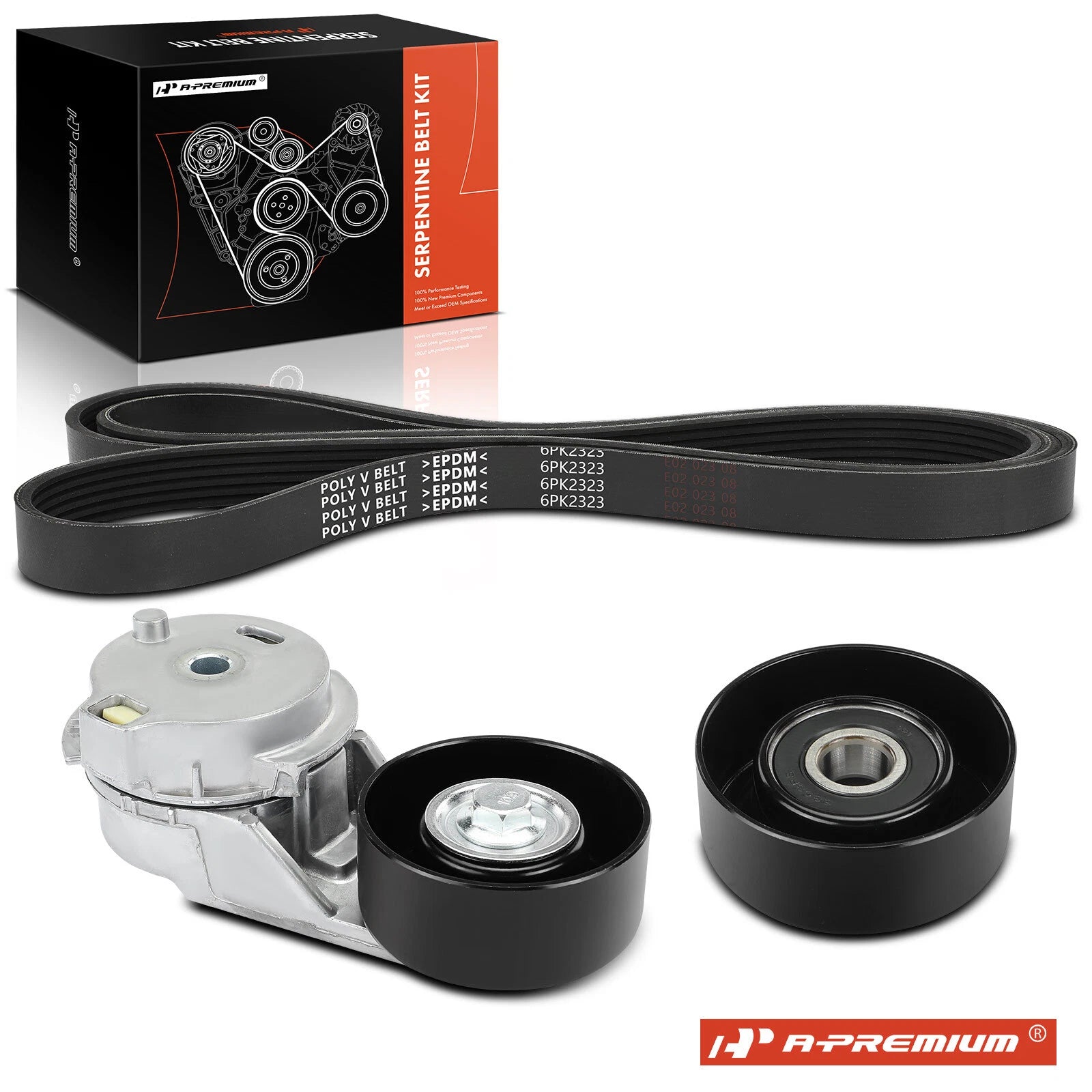 3X Serpentine Belt Drive Component Kit for GMC Envoy Chevy Trailblazer (2002–2009)