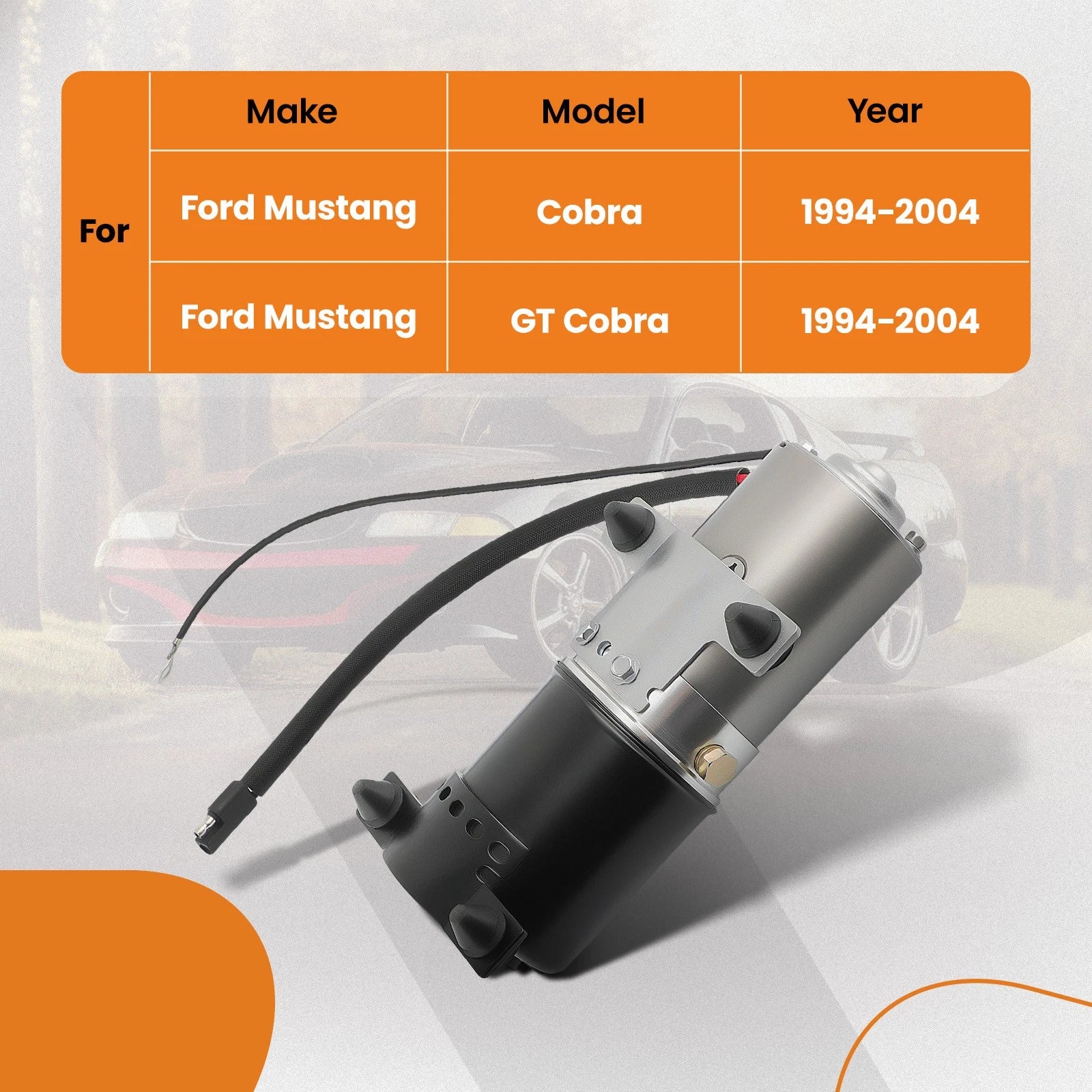 Convertible Top Power Motor Hydraulic Pump for Ford Mustang GT Cobra (1994)