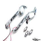 Chrome Wisdom Eye Set Side Mirrors with LED Turn Signal for Honda CBR 600 1000RR 954R