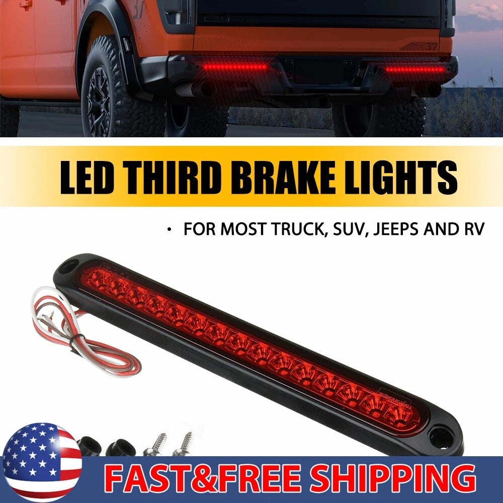 10" 15LED Sealed Brake Tail Light Bar for Truck Trailer
