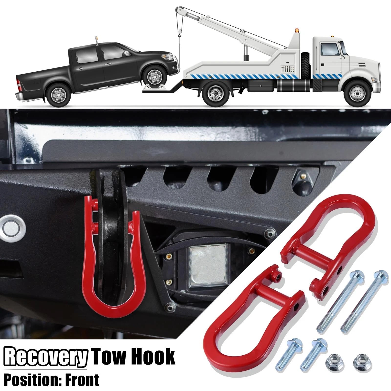 Front Recovery Tow Hook Kit 84192871 for Chevy Silverado 1500 (2007–2018)