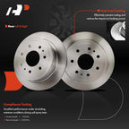 Set of 2 Rear Disc Brake Rotors & Ceramic Pads for Ford F-150 (2004–2011)