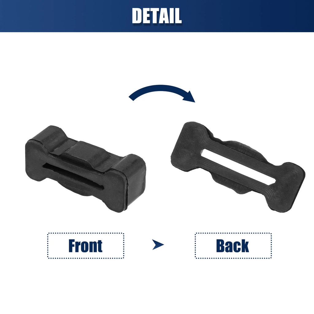 1 Pair Latch Bumpers for Chevrolet S10, GMC Sonoma (1994–2004) 15726082 Rubber Black