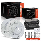 Drilled Brake Rotor and Pad Set for Nissan Rogue (2014–2020)