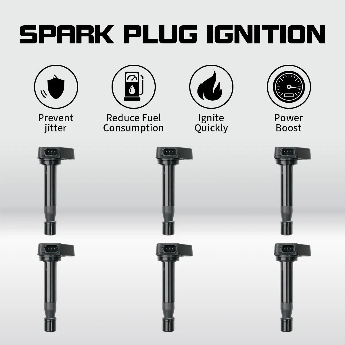 6X Ignition Coils 30520-R70-S01 for Honda Accord Odyssey Acura RL TL TSX (2003–2012)