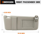 Passenger Side Sun Visor for Toyota Venza (2009–2016) Beige 74320-0T010